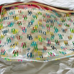 Clear Dooney and Bourke Multicolor Logo Cosmetic Pouch - Women Bags